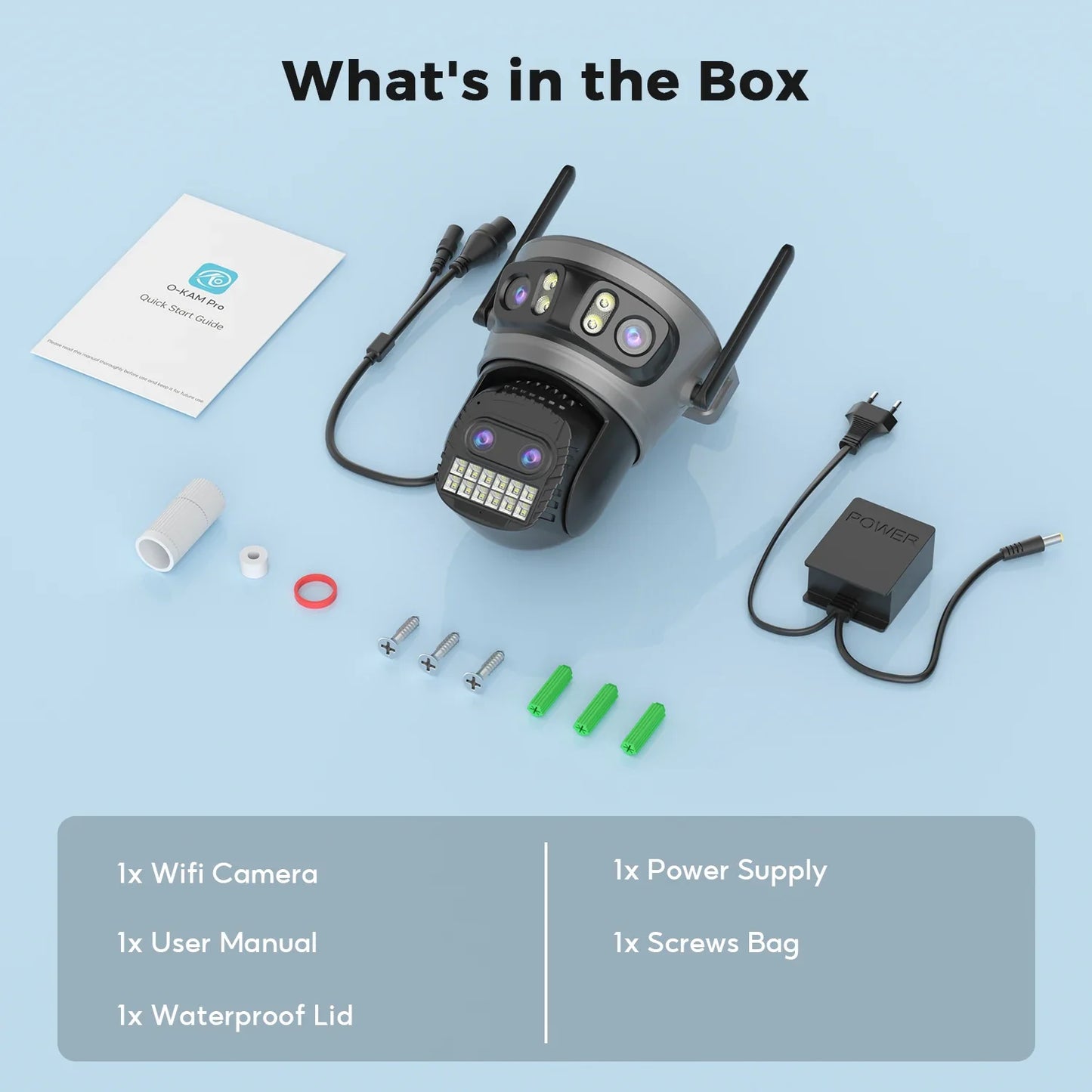 Caméra De Surveillance Extérieure PTZ WiFi 20MP